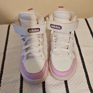 Adidas White and Pink Sneakers Minimalist Design